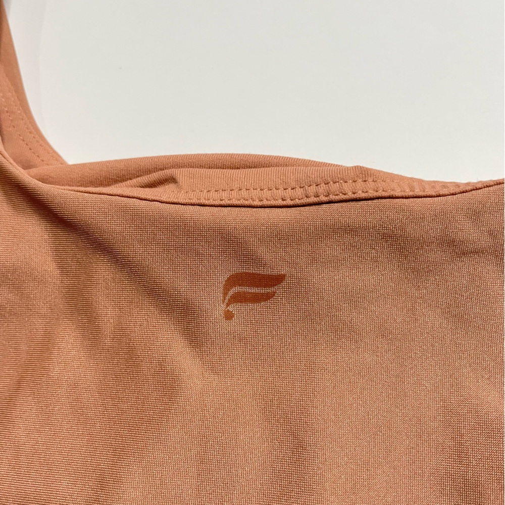 Fabletics Square Neck Brown Cropped Top Size Xs/S - image 4